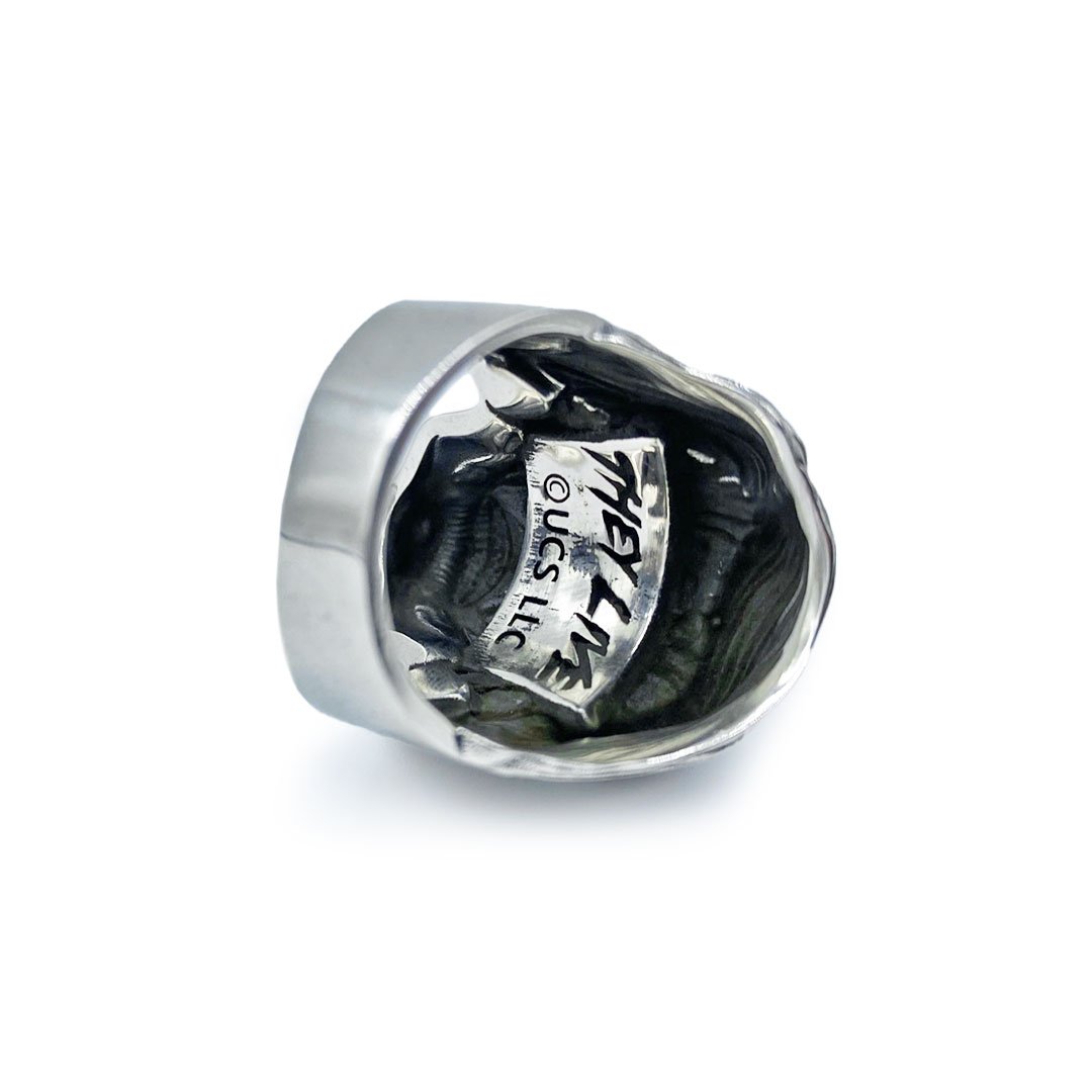 sterling silver male ghoul ring
