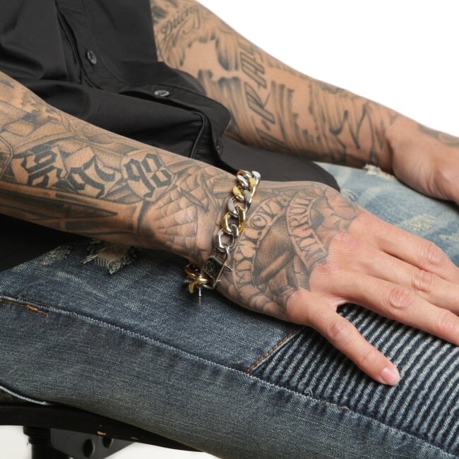 Thick 2-Tone Chain Ss Bracelets