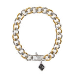 Thin 2-Tone Chain bracelet, chain bracelet, bracelet, mens bracelet, gold and silver bracelet