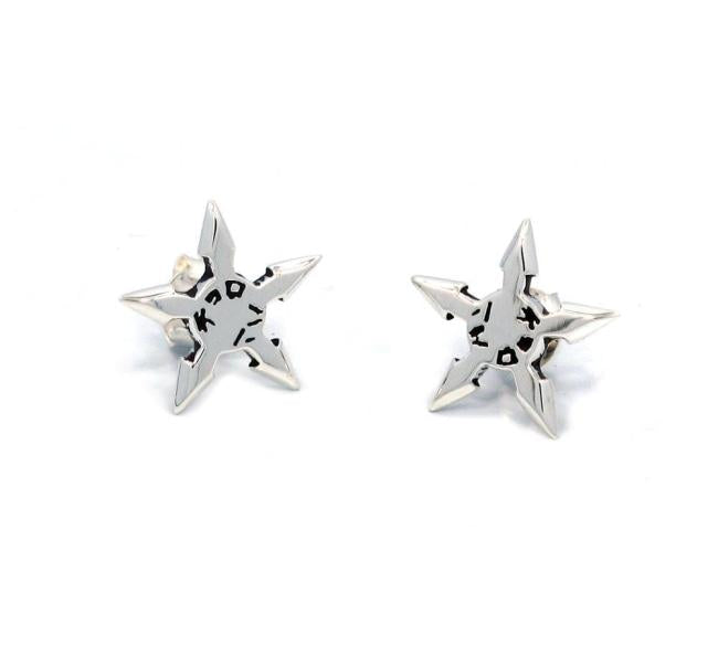 Throwing Star 5 Point Earrings Pm Earrings