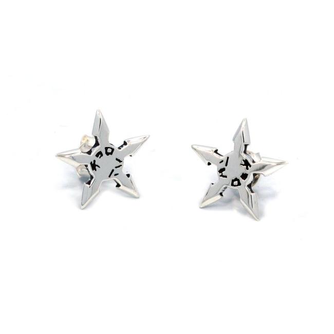 Throwing Star 5 Point Earrings Pm Earrings