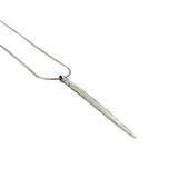 toothpick pendant, silver mens necklace, mens jewelry, mens chain, silver mens chain