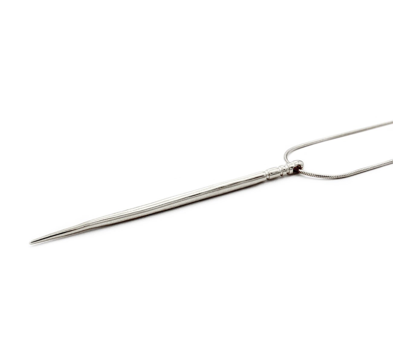 toothpick pendant, silver mens necklace, mens jewelry, mens chain, silver mens chain