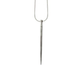 toothpick pendant, silver mens necklace, mens jewelry, mens chain, silver mens chain