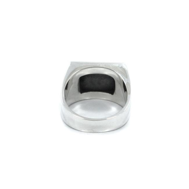 back of the Turntable Ring in silver from the han cholo jewelry collection