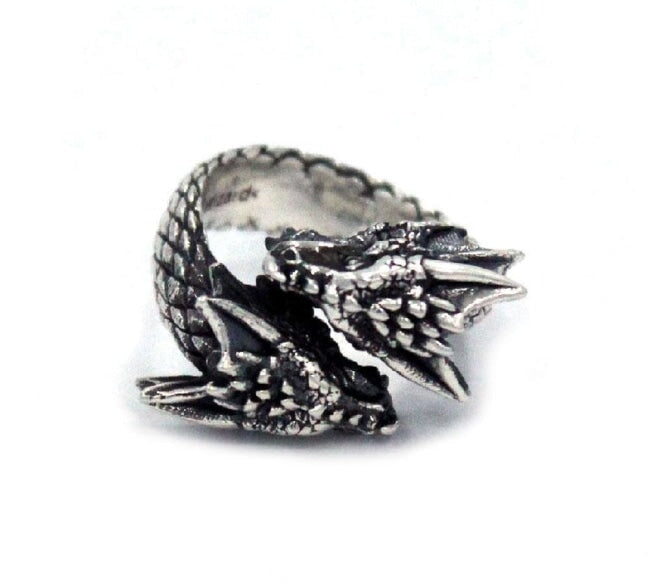 D&D Twin Dragon Ring,Dungeons and dragons ring,D&D jewelry,DND Dragon,dragon ring,2 headed dragon