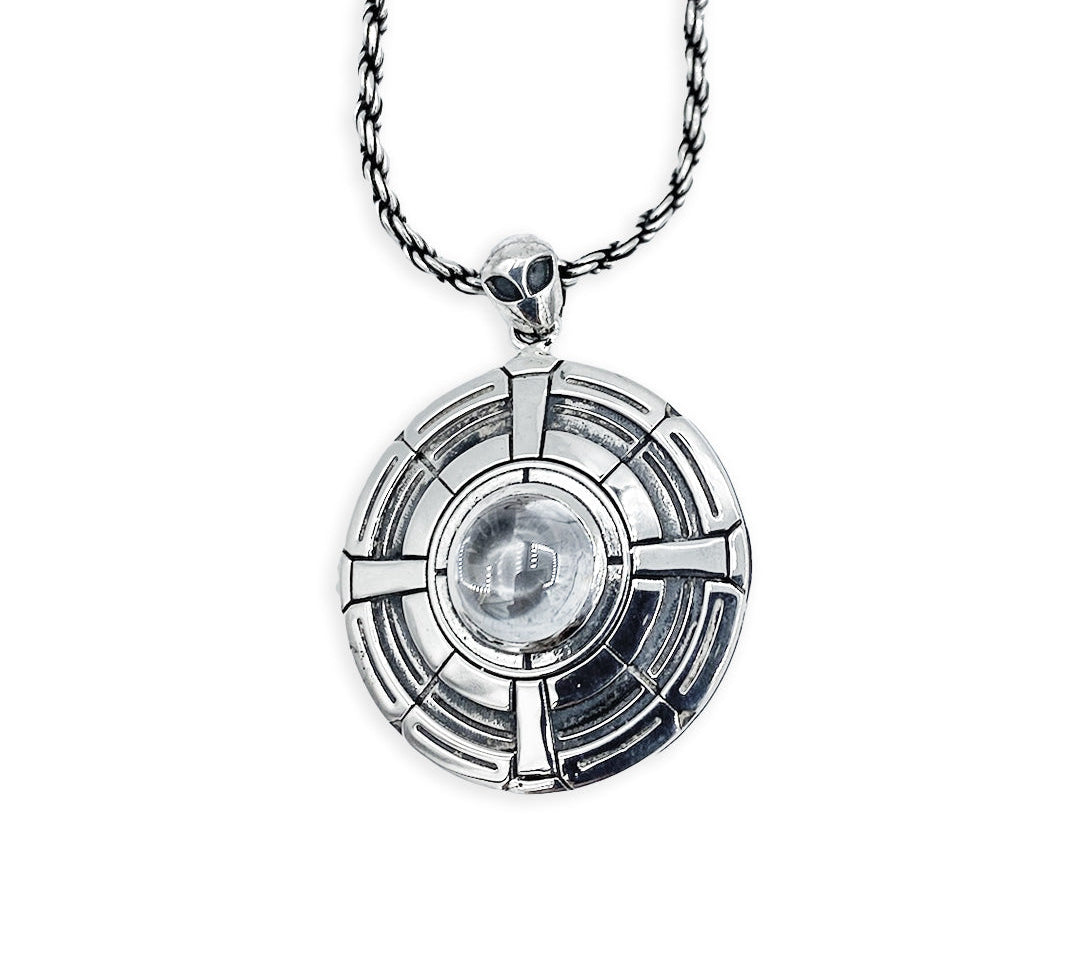 ufo mothership pendant, ufo necklace, ufo jewelry alien jewelry