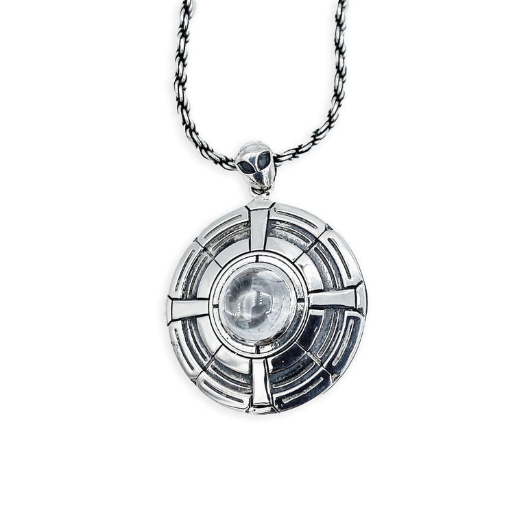 ufo mothership pendant, ufo necklace, ufo jewelry alien jewelry