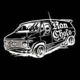 up close detail of the Van-Damn T shirt from the han cholo cruising collection