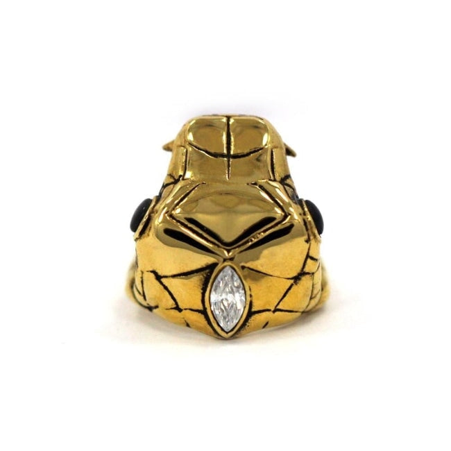 top detail of the Venom Ring gold from the han cholo fantasy collection
