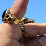 shot of a man wearing the venom and native og ring in gold