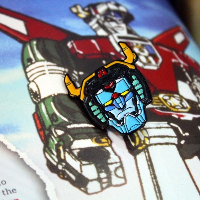 Voltron Head Enamel Pin, voltron enamel pin, voltron legendery defender, voltron accessory, voltron