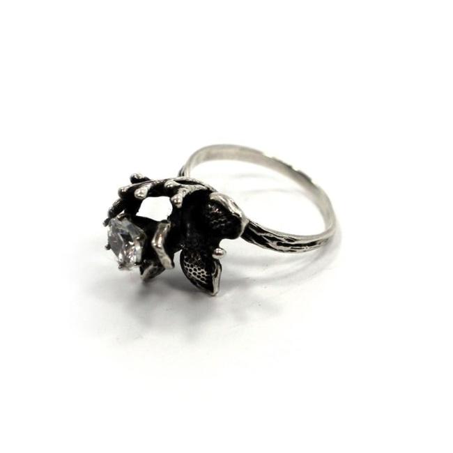 Weeping Willow Ring, Flower Ring, Stone Flower Ring, Flower Jewelry, willow ring, willow jewelry