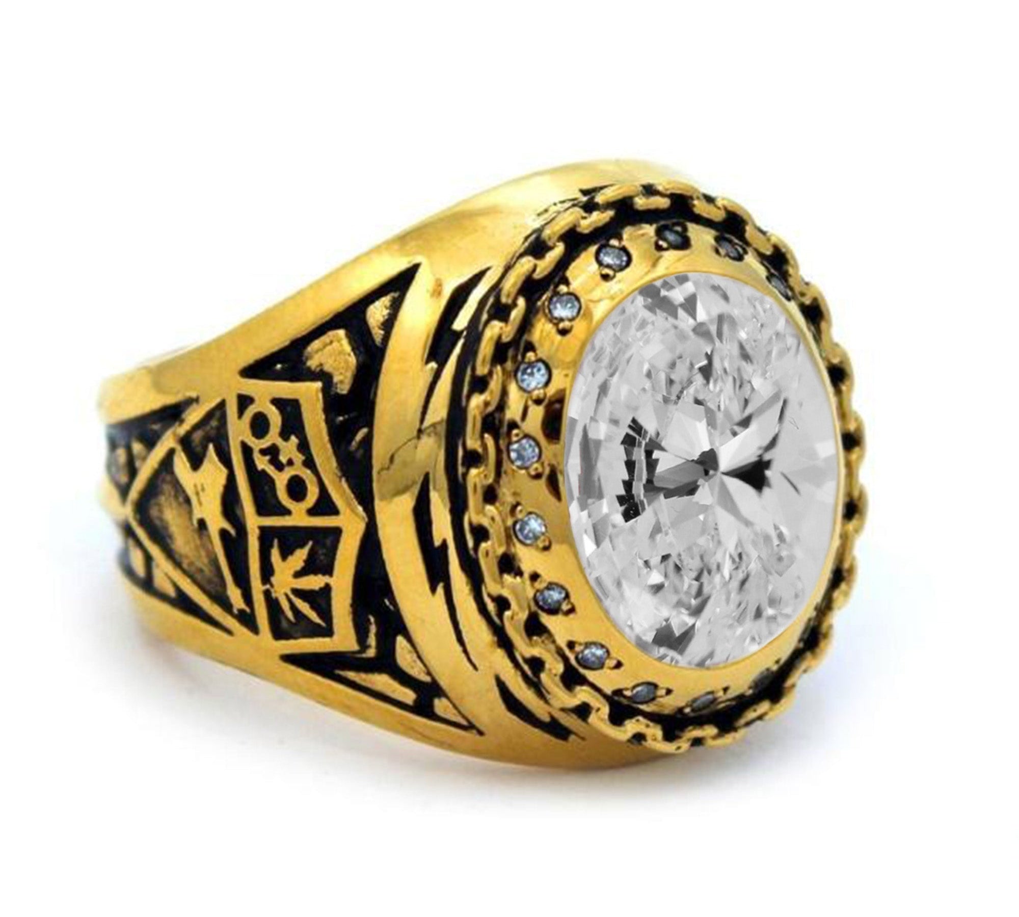 His No Class Ring pm rings Precious Metals Vermeil - 24k Gold Plated 9 White