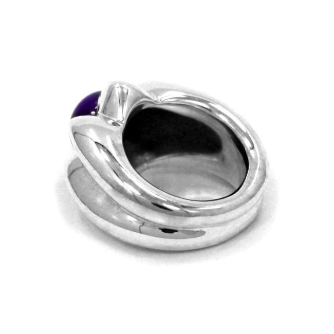 3/4 back of the Wizard Ring in silver from the han cholo fantasy collection