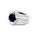 left side of the Wizard Ring in silver from the han cholo fantasy collection